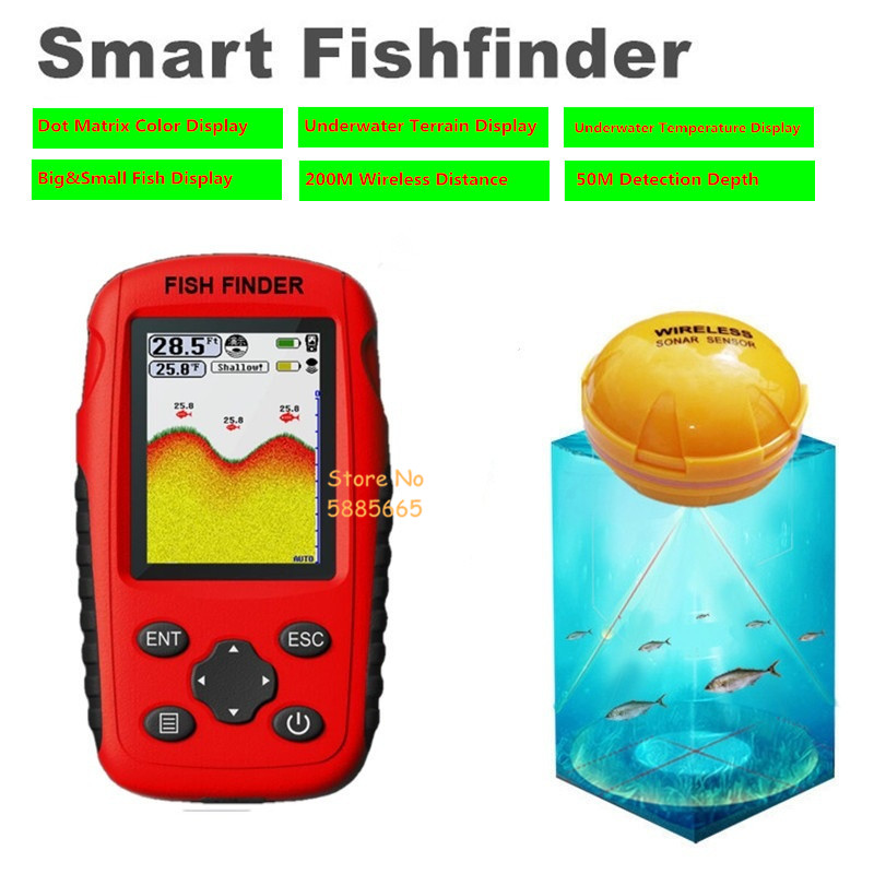 Smart Portable 50M Depth Sonar - Fishing Boat Depth Finder review and price