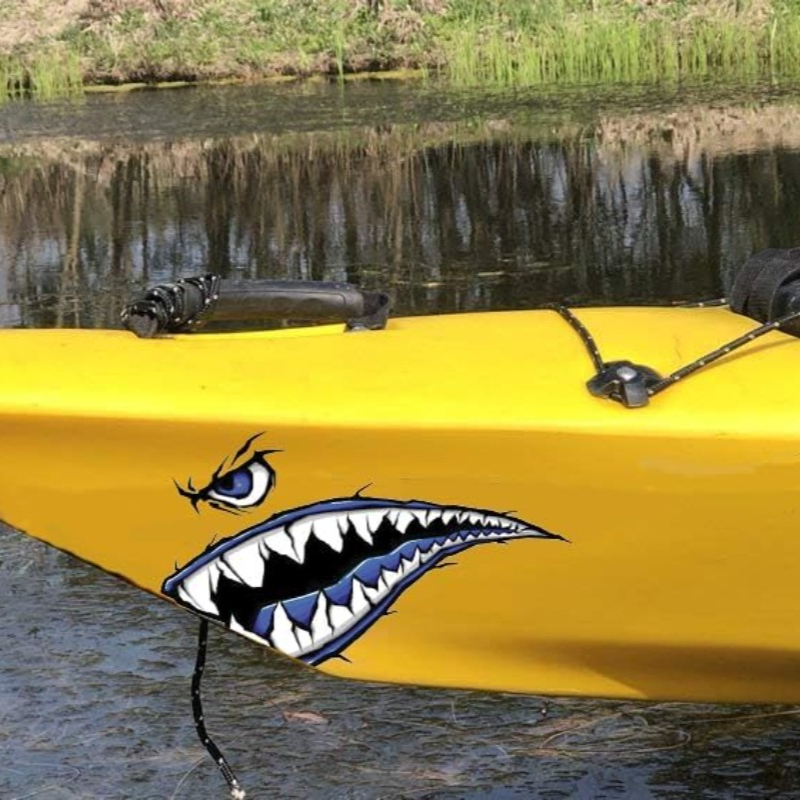 2PCS Shark Teeth Mouth Boat St - Fishing Boat Trailer review and price